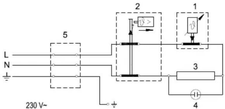 L N 5 2 1 230 V~ 3 4