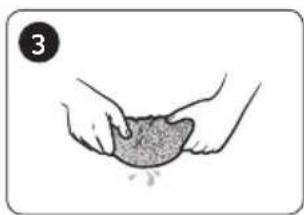 Illustration of hands holding a textured object, no text or symbols present