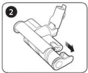 Diagram of a mechanical device with a lever and base, showing motion direction (no text or symbols).