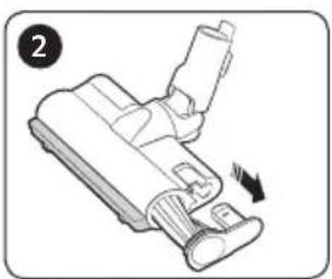 Diagram of a mechanical device with a lever and base, showing motion direction (no text or symbols)