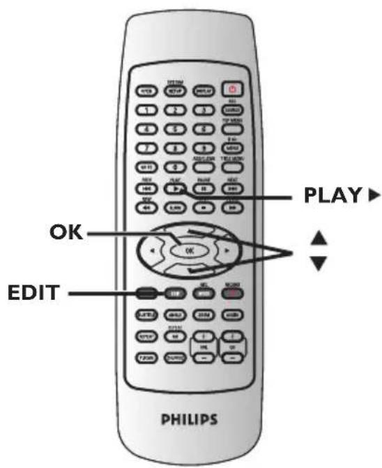 PLAY. OK. EDIT. PHILIPS.