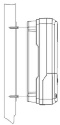 Technical line drawing of a mechanical component with mounting flanges (no text or symbols)