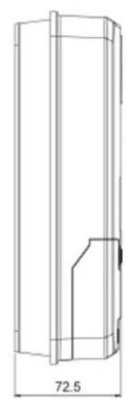 Technical line drawing of a cylindrical mechanical part with a dimension label (72.5) at the bottom, showing internal structure and no readable text or symbols.