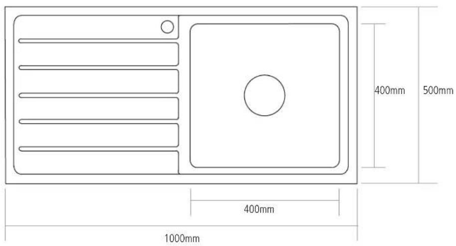 400mm 500mm 400mm 1000mm