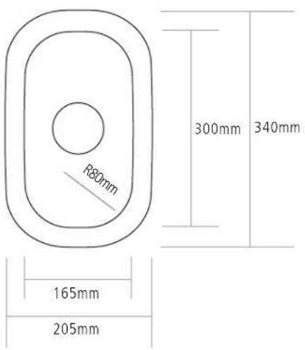 R80mm 165mm 205mm 300mm 340mm
