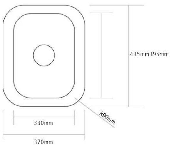 435mm395mm R90mm 330mm 370mm