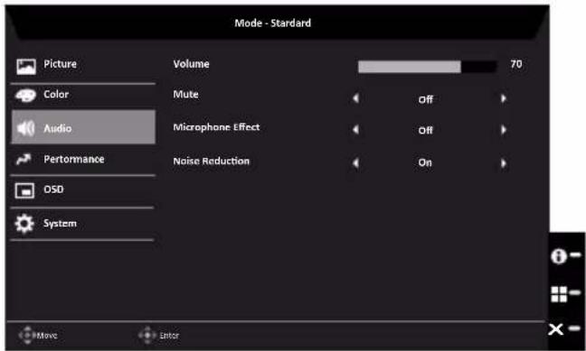 Mode - Standard Picture Volume 70 Color Mute Off Audio Microphone Effect Off Performance Noise Reduction On DSD System Move Error