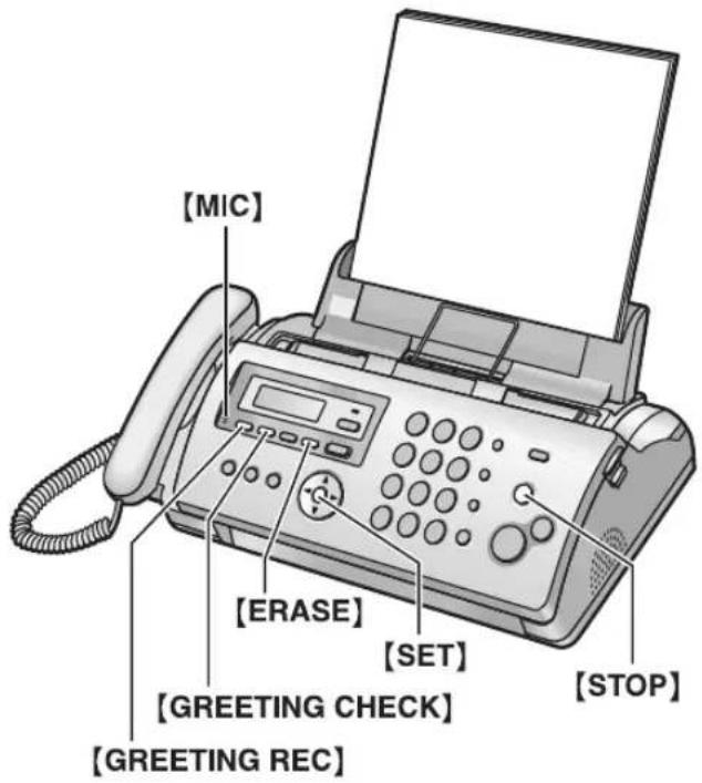 PANASONIC KX-FP206CX - Snimanje vaše pozdravne poruke - 1