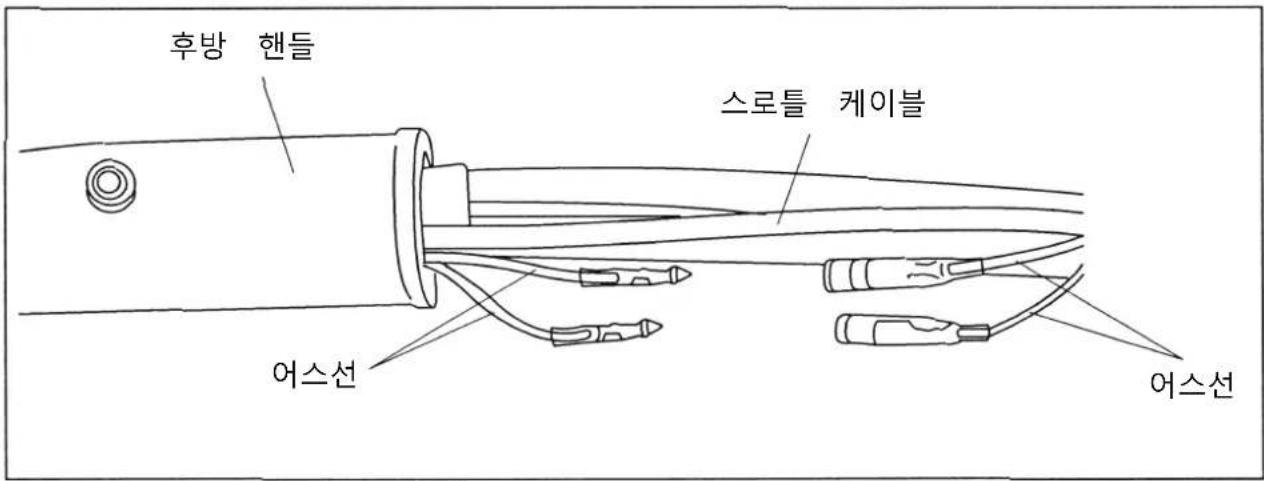 후방 핸들 스로틀 케이블 어스선 어스선
