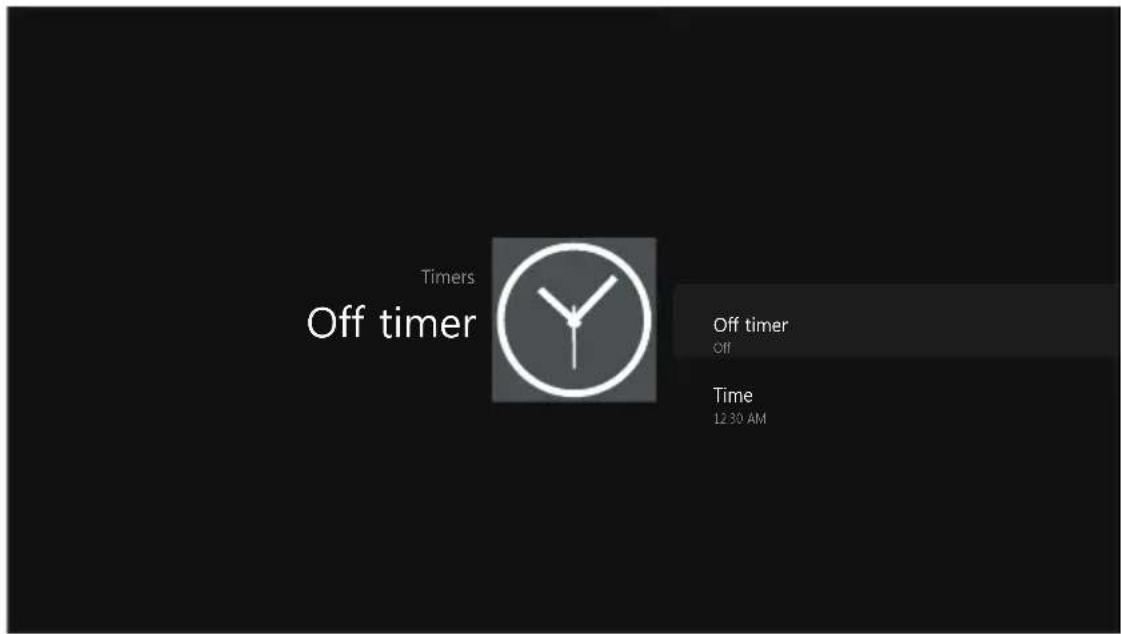 Timers Off timer Off Off timer Off Time 12:30 AM