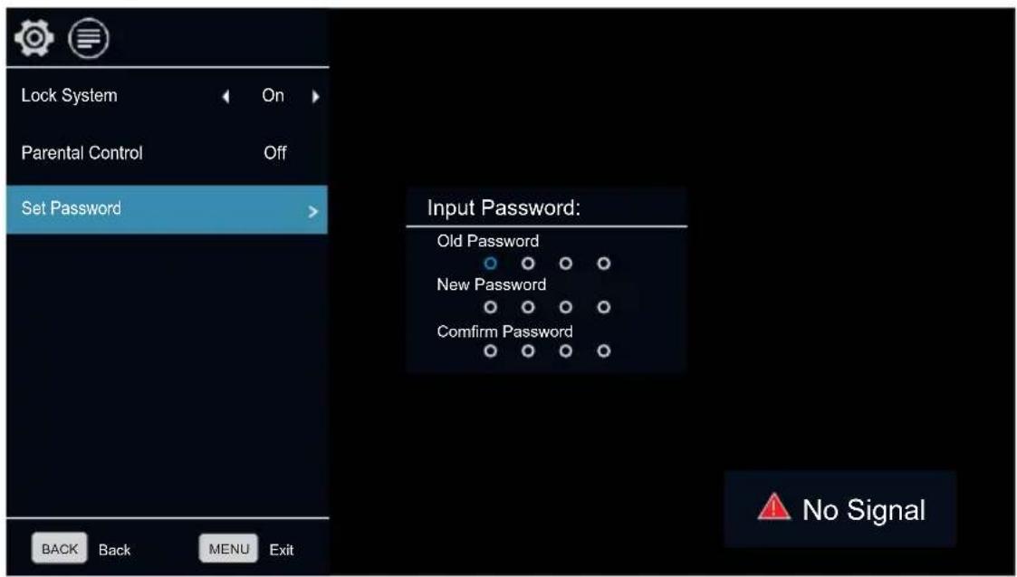VOX 43ADS311G - Nastavitev gesla - Set Password - 1