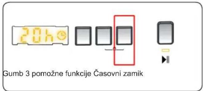 20h Gumb 3 pomožne funkcije Časovni zamik