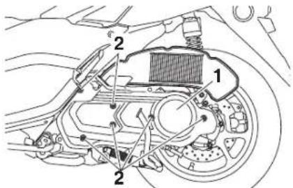 YAMAHA NMAX 125 (2024) - Čišćenje elementa filtra zraka za ku-ćišta V-remena - 1