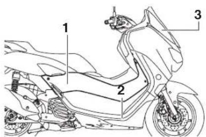 YAMAHA NMAX 125 (2024) - Uklanjanje i postavljanje ploča - 1