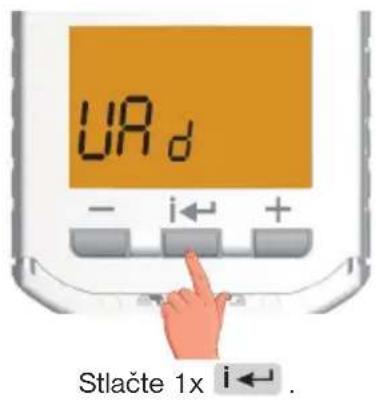 URd - i ← + Stlačte 1x i ← .