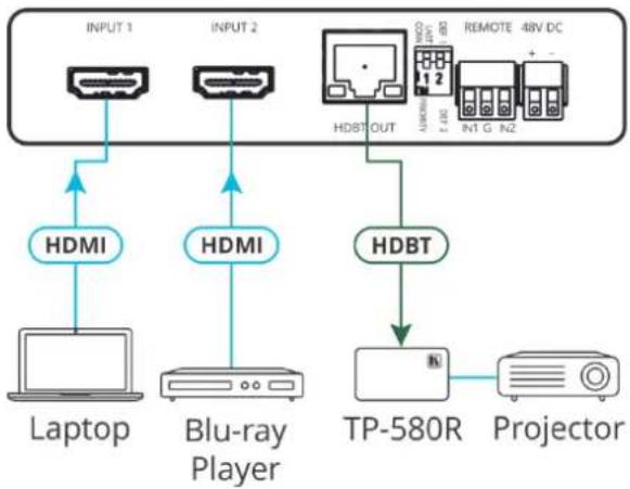 Kramer VS-21DTP - Step 4: Connect inputs and outputs - 1