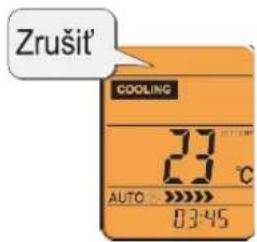 Zrušit' COOLING 23 °C AUTO : >> 03:45