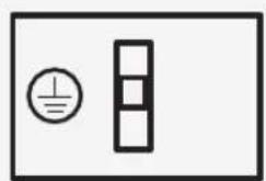 Simple electrical circuit symbol diagram with a capacitor and a vertical component (no text or labels)