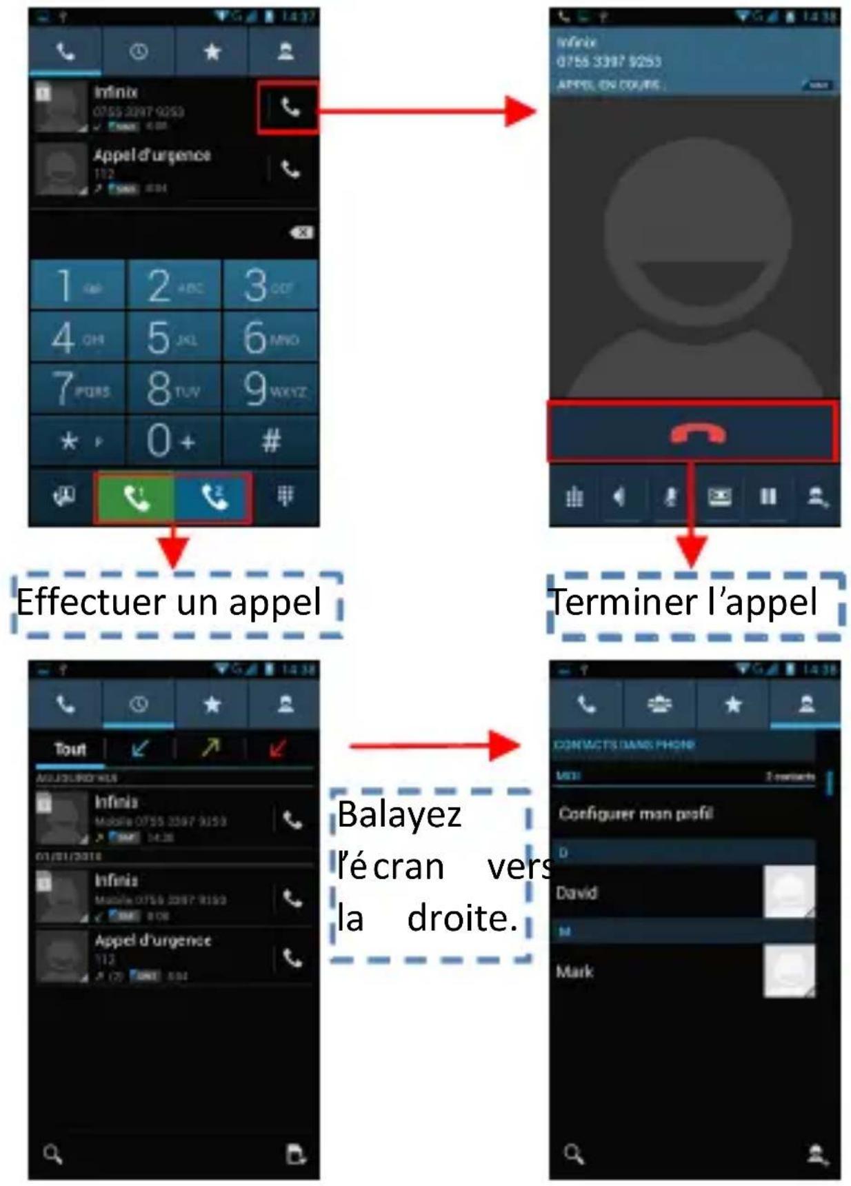 Infinix Race Bolt Q - Effectuer un appel - 1