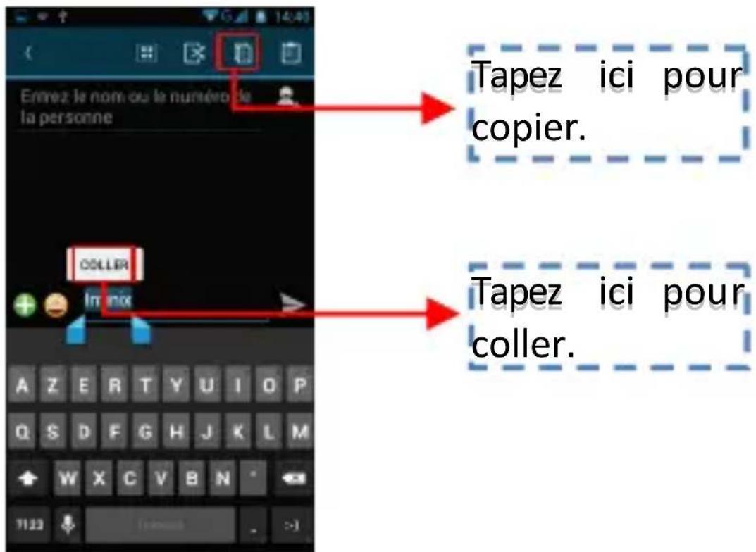 Emrez le nom ou le numéro de la personne Tapez ici pour copier. CollIER In mix Tapez ici pour coller.