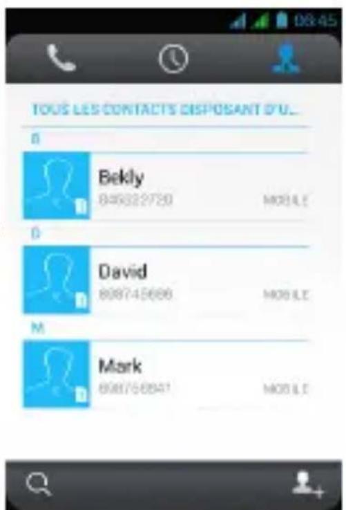TOUS LES CONTACTS DISPOSANT D'UL... Bekly 849322720 M06ILE David 808745666 M06ILE Mark 808756841 M06ILE