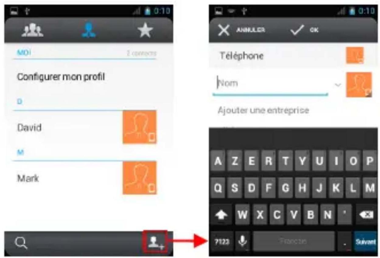MOI 2 convocés Configurer mon profil D David M Mark ANNULER OK Téléphone Nom Ajouter une entreprise A Z E R T Y U I O P Q S D F G H J K L M W X C V B N 7123 French Suivant
