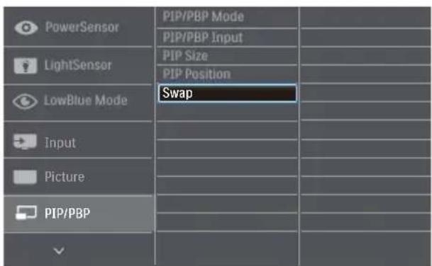 PowerSensor LightSensor Način nizke modre Vhod Slika PIP/PBP Način PIP/PBP Vhod PIP/PBP Velikost PIP Položaj PIP Zamenjaj