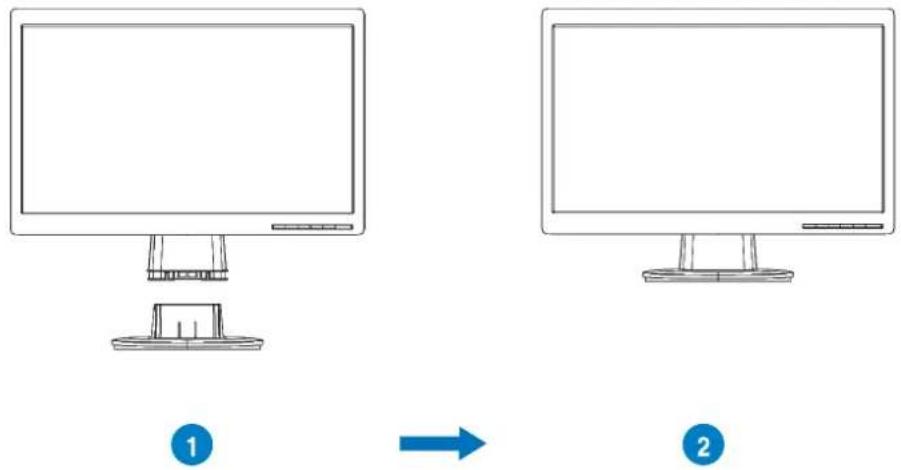 ASUS VH228N - To assemble the monitor base: - 2