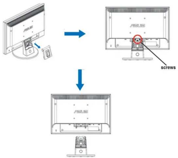 ASUS VW199NR - To detach the arm/stand: - 2