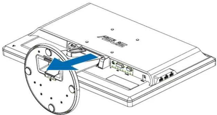 ASUS VW223S - Detaching the arm/base (for VESA wall mount) - 2