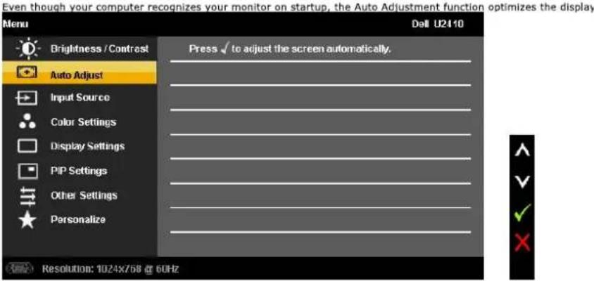 DELL U2410 - Using the OSD Menu - 5