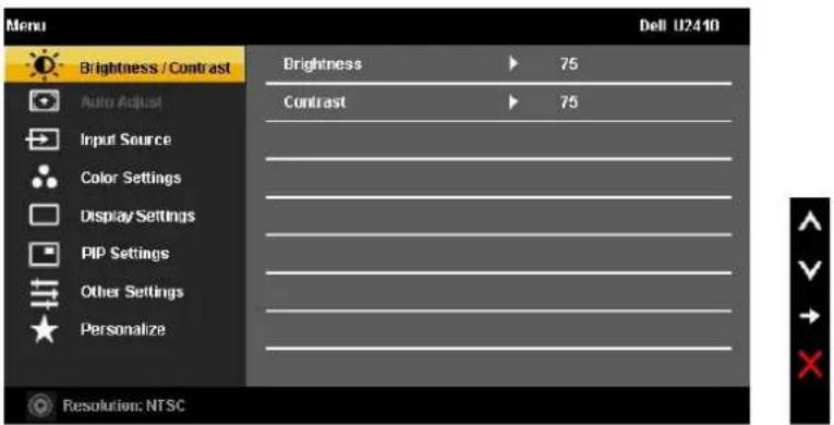 DELL U2410 - Using the OSD Menu - 3
