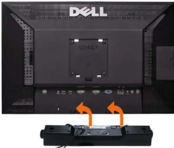 DELL U2410 - Attaching the Soundbar(Optional) - 1