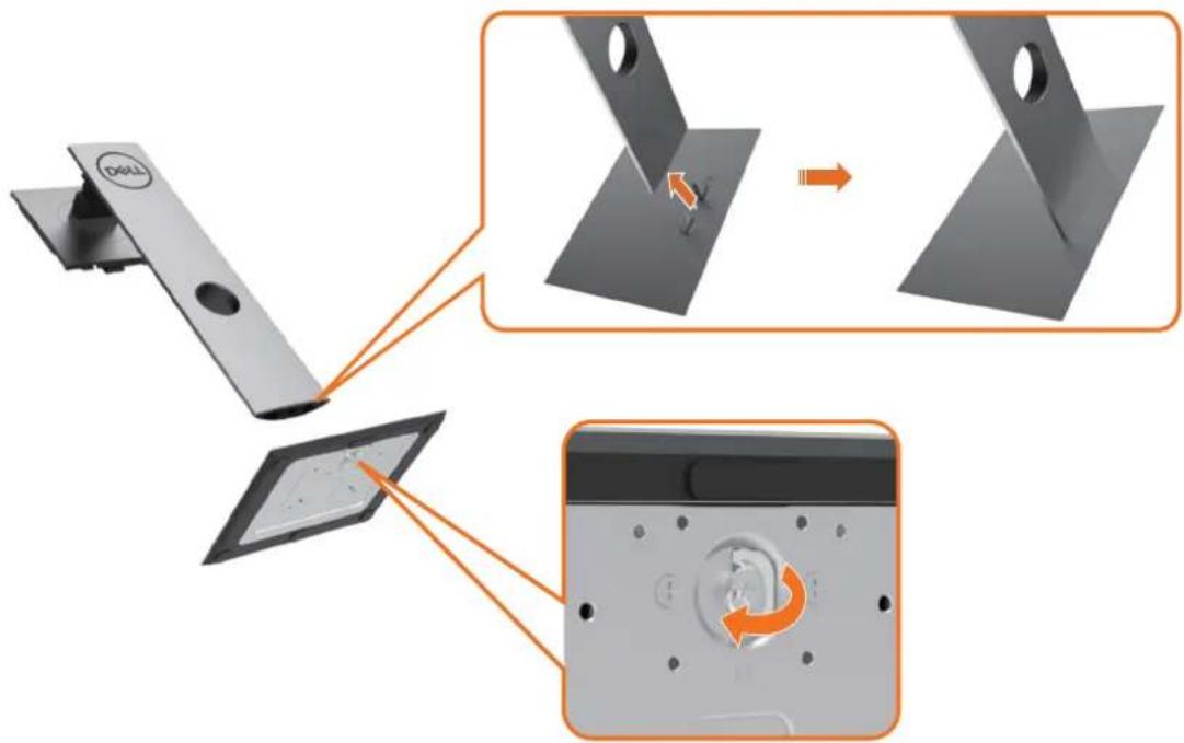 DELL U2419H - Attaching the Stand - 4