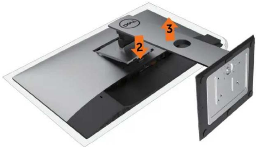 DELL U2419H - Removing the Monitor Stand - 3