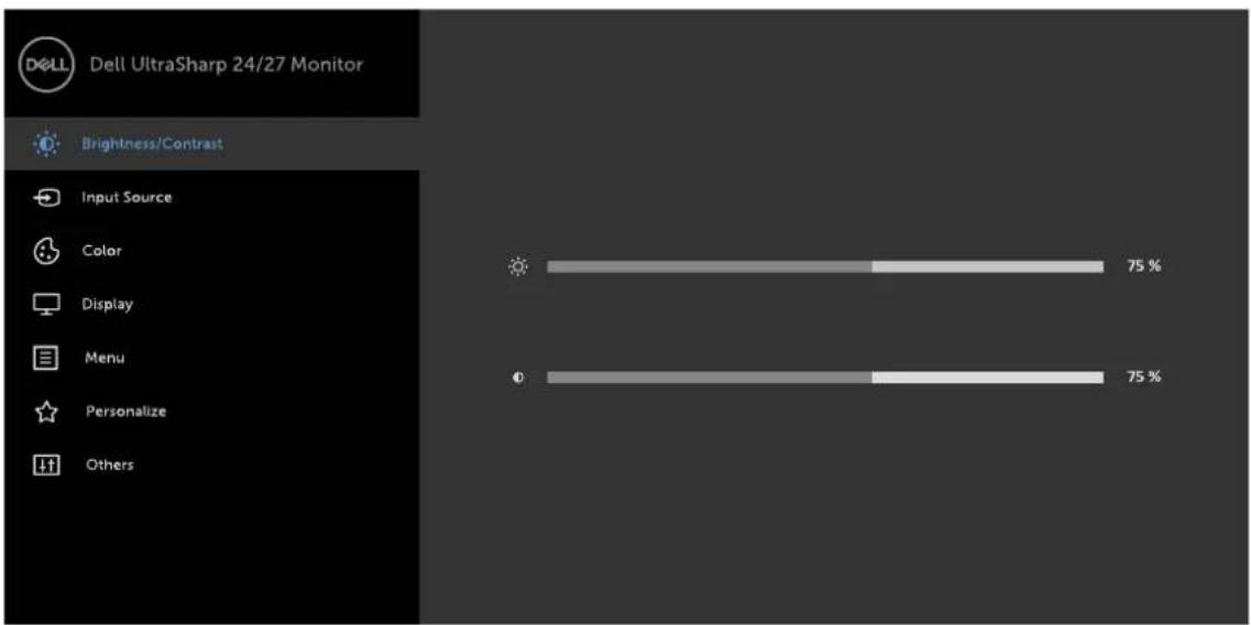 DELL U2419H - Accessing the Menu System - 2