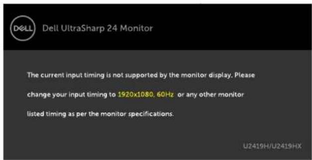 DELL U2419H - OSD Warning Messages - 1