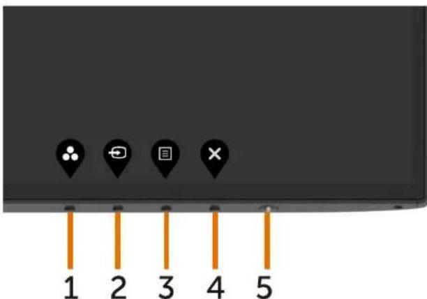 DELL U2419H - Using the Front Panel Controls - 1