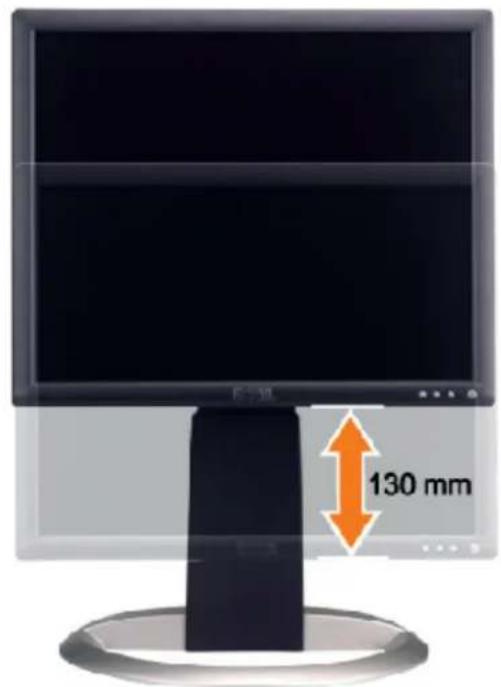 DELL 1907FPV - Using the Tilt, Swivel, and Vertical Extension - 2