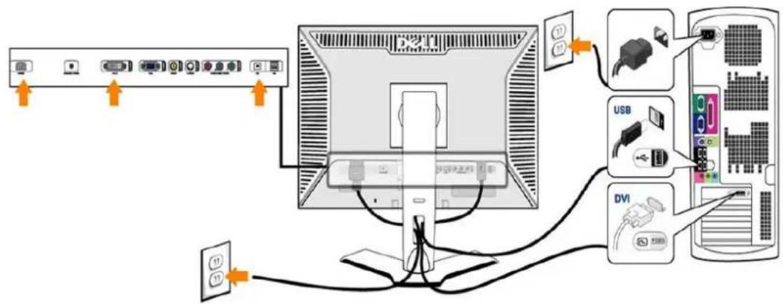 DELL 2407WFP - Connecting Your Monitor - 1
