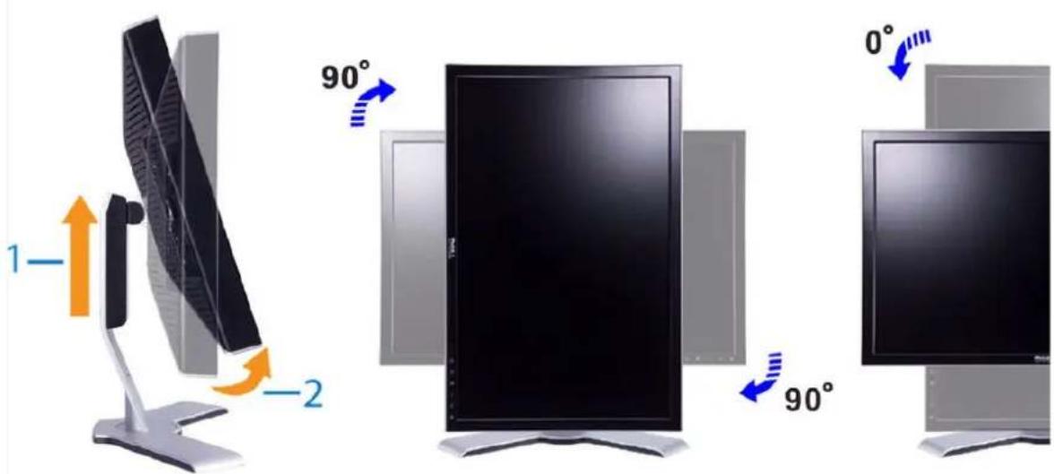 DELL 2407WFP - Changing the Rotation of Your Monitor - 1