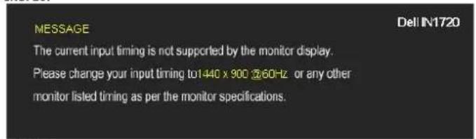 DELL IN1720 - OSD Messages - 1
