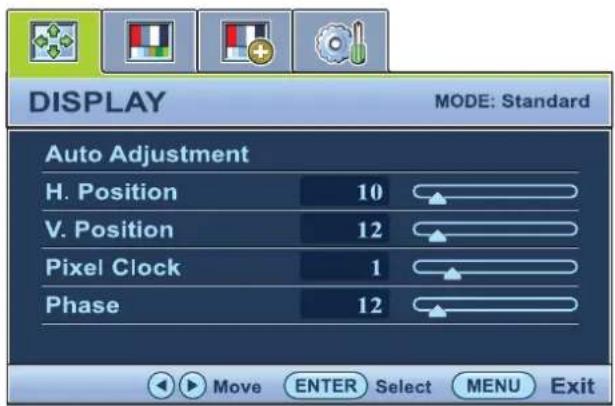 BENQ V2320 - Display menu - 1