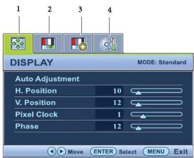 BENQ V2320 - Main menu mode - 1