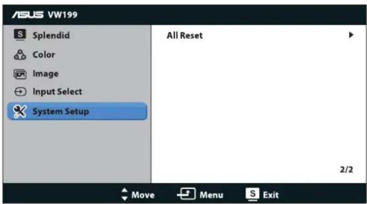 ASUS VW199SL - System Setup - 2