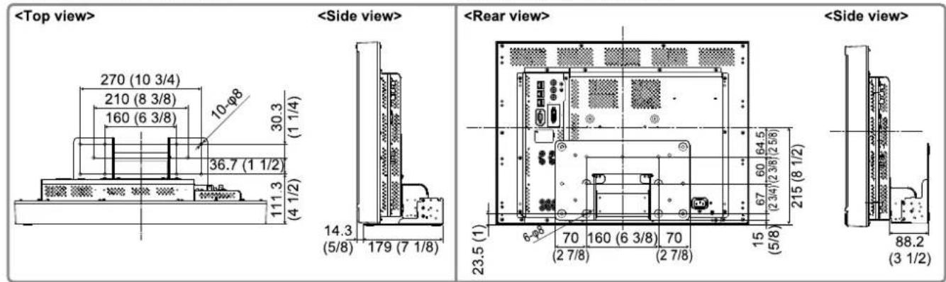 JVC DT-R24L41D - ■ Dimensions Unit: mm (inch) - 2