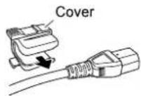 JVC DT-R24L41D - Attaching the power cord holder - 2