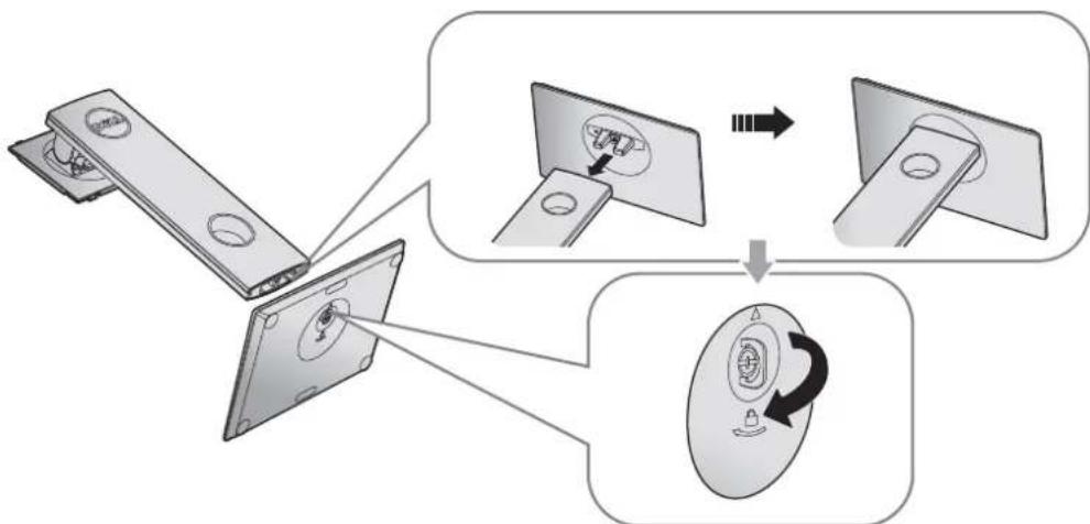 DELL P2217Wh - Attaching the stand - 3