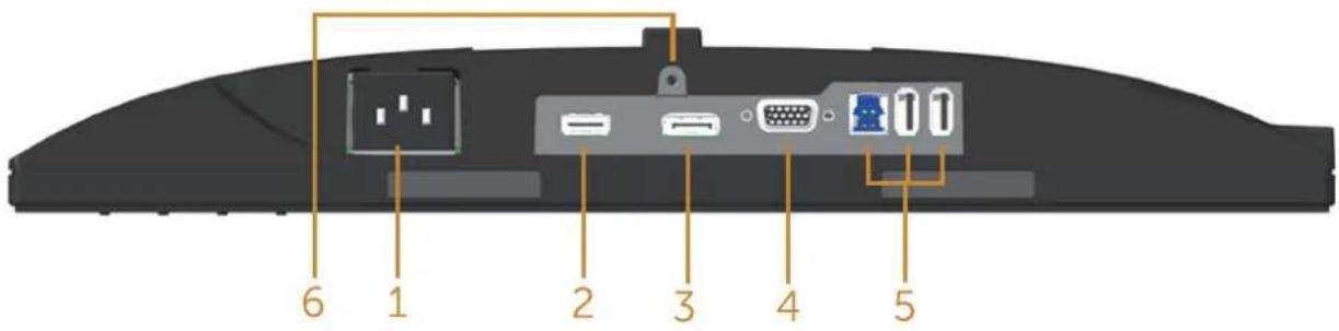 DELL P2217Wh - Bottom View - 1