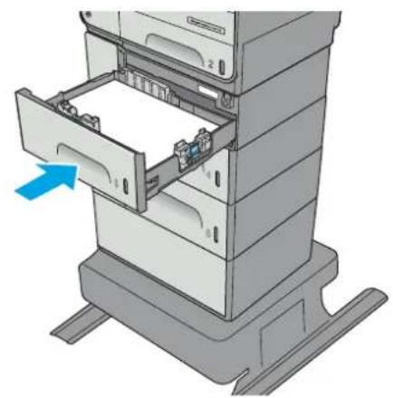 HP Pagewide Enterprise Color MFP 586f - Clear jams in the 3 x 500-sheet feeder - 8